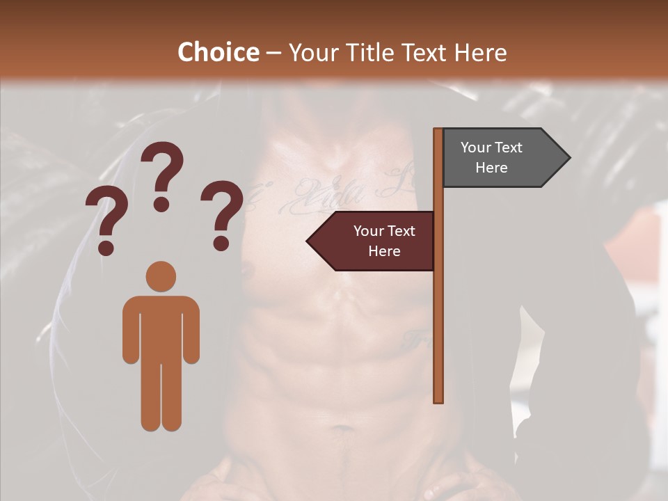 Power Bodybuilder Man PowerPoint Template