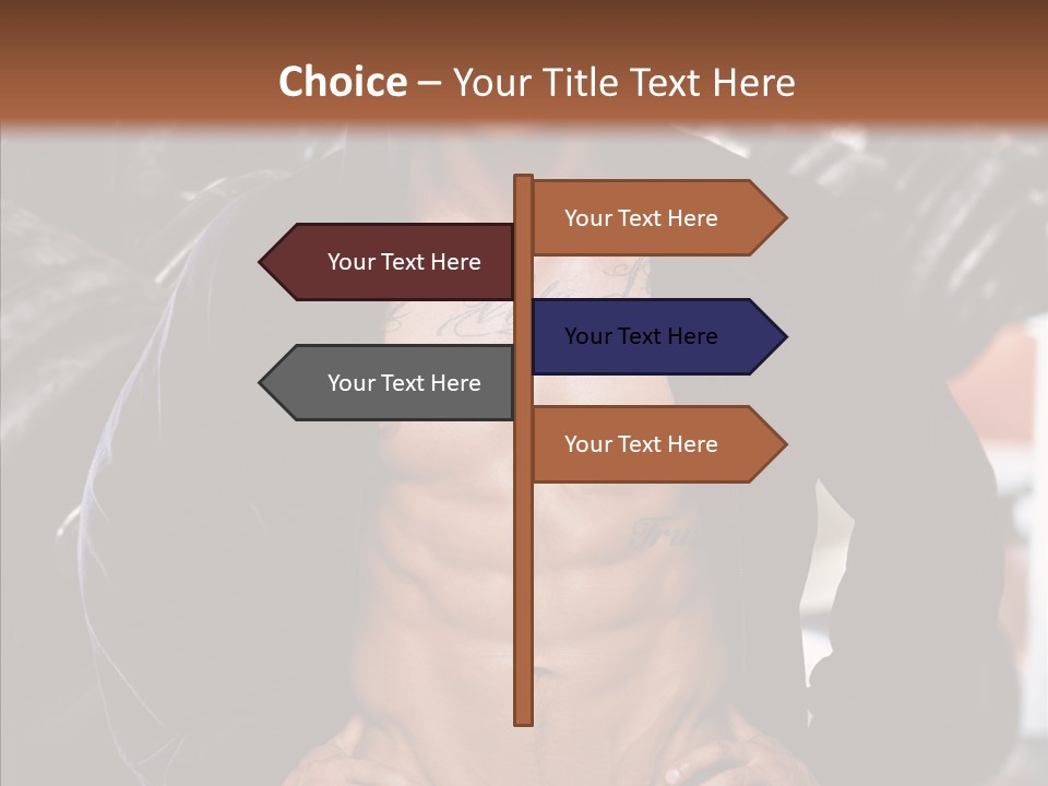 Power Bodybuilder Man PowerPoint Template