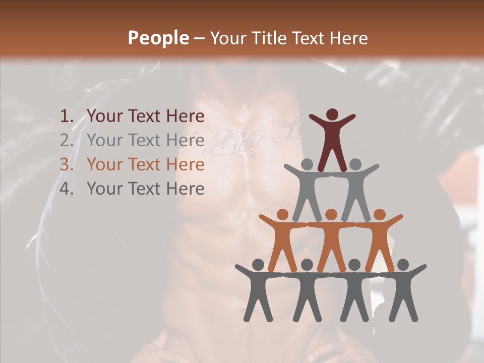 Power Bodybuilder Man PowerPoint Template