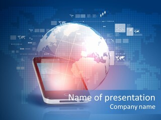 Laptop Smartphone Cloud PowerPoint Template