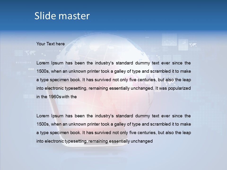 Laptop Smartphone Cloud PowerPoint Template