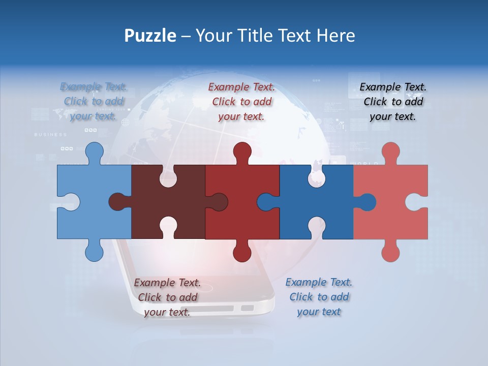 Laptop Smartphone Cloud PowerPoint Template