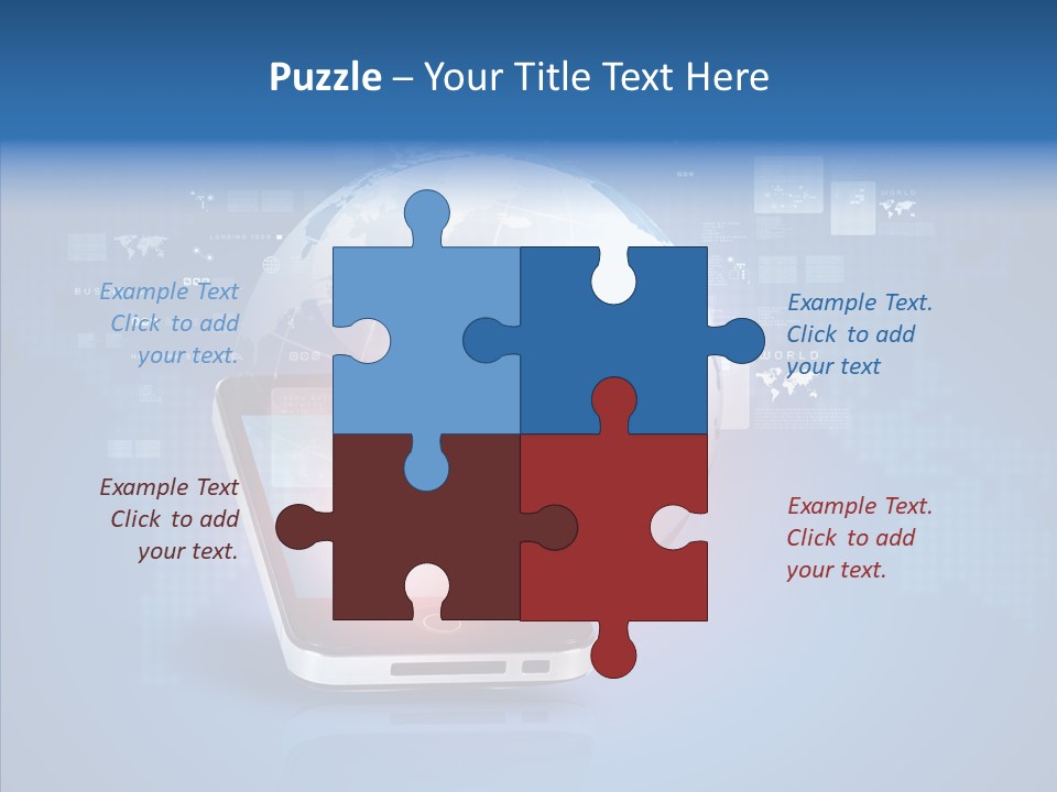 Laptop Smartphone Cloud PowerPoint Template