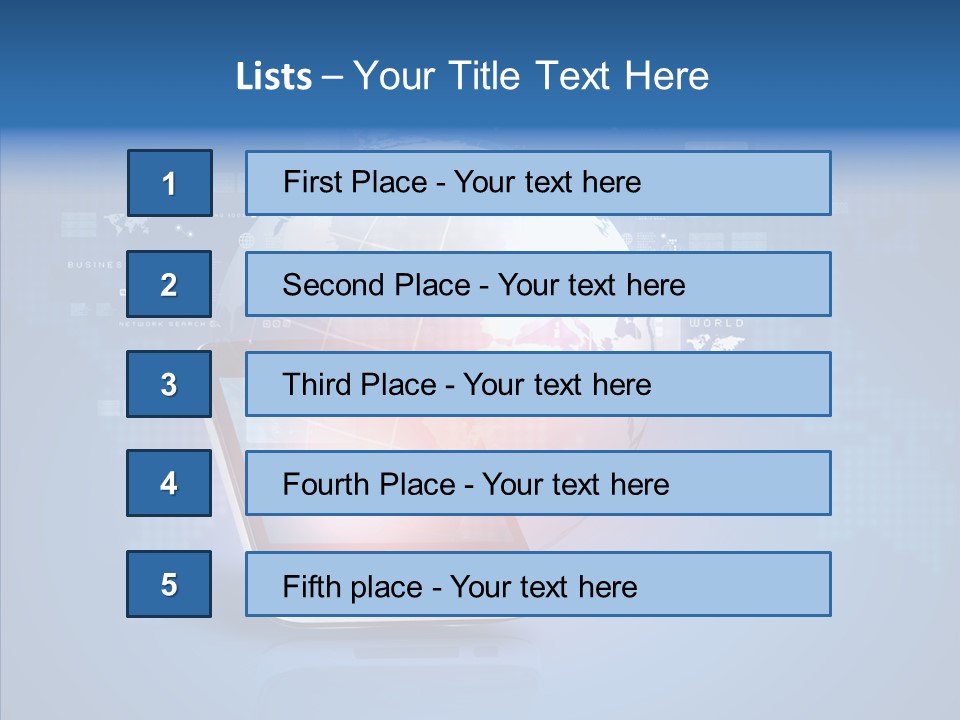 Laptop Smartphone Cloud PowerPoint Template