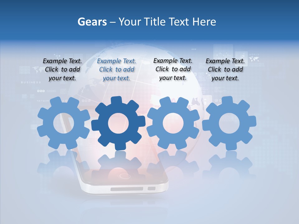 Laptop Smartphone Cloud PowerPoint Template