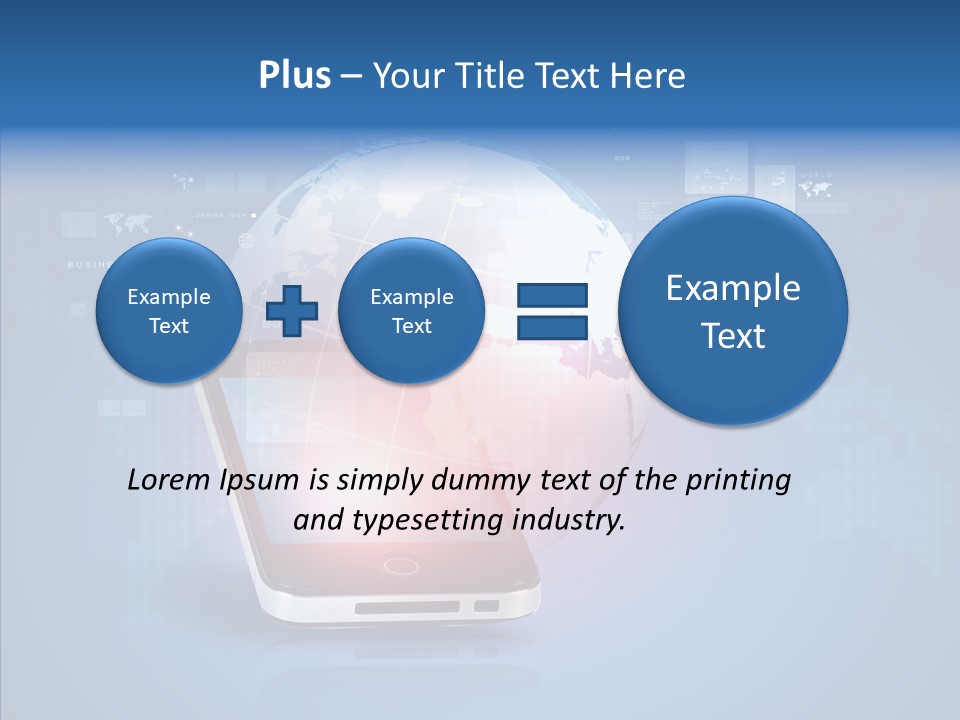 Laptop Smartphone Cloud PowerPoint Template