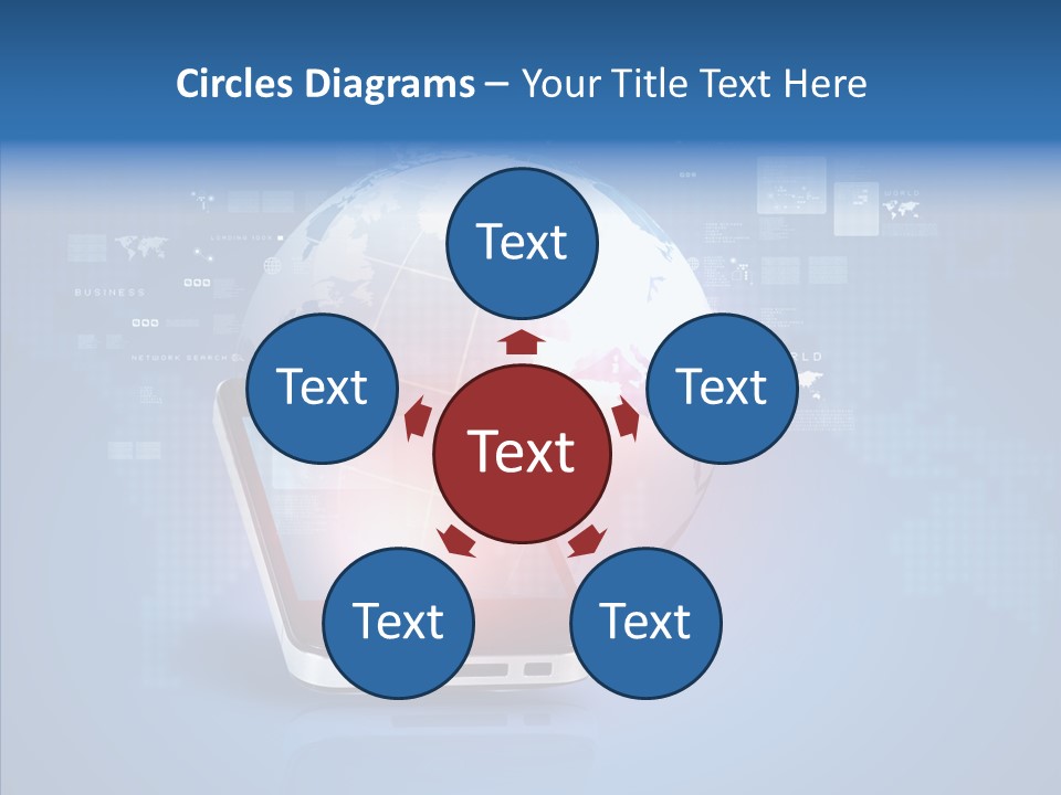 Laptop Smartphone Cloud PowerPoint Template