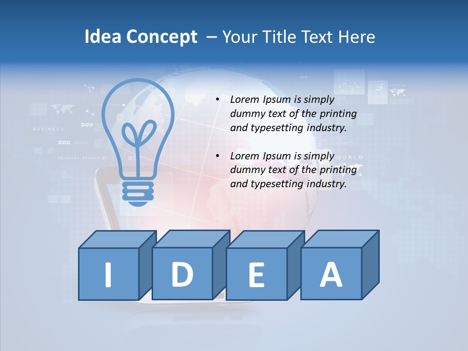 Laptop Smartphone Cloud PowerPoint Template