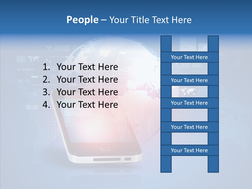 Laptop Smartphone Cloud PowerPoint Template