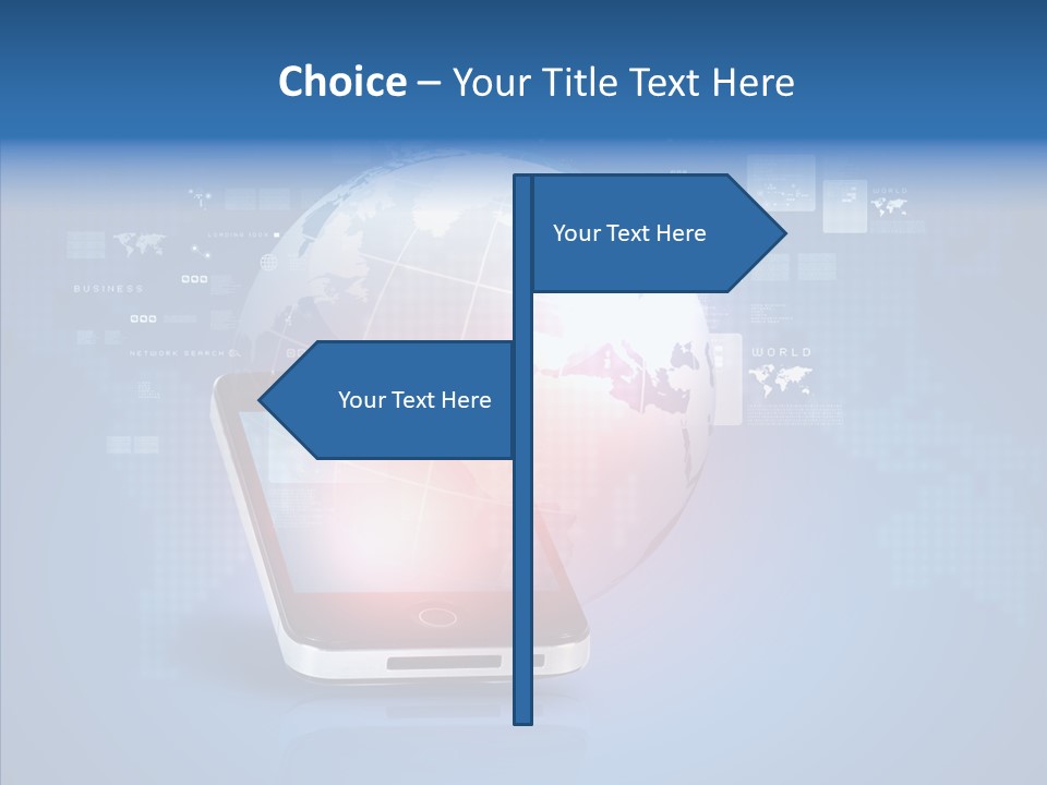 Laptop Smartphone Cloud PowerPoint Template