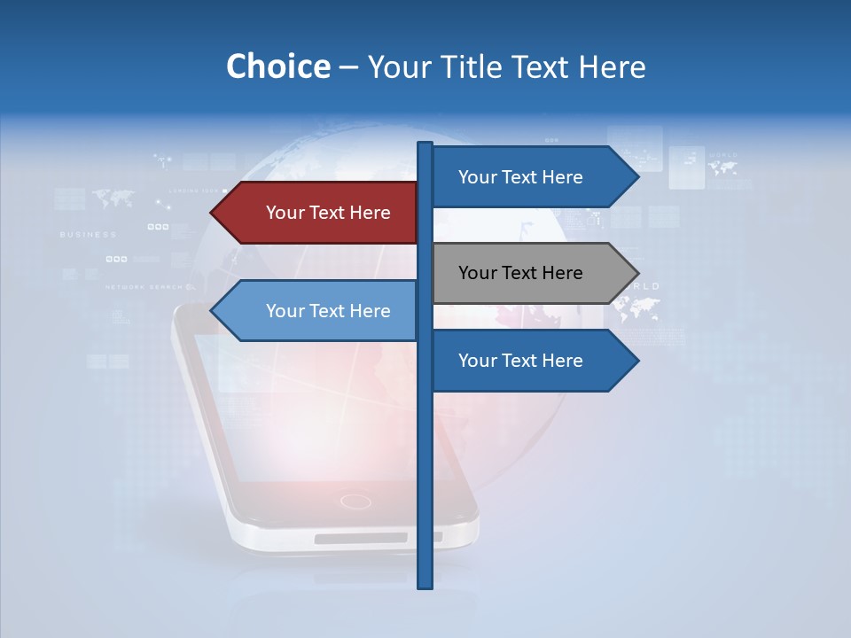 Laptop Smartphone Cloud PowerPoint Template