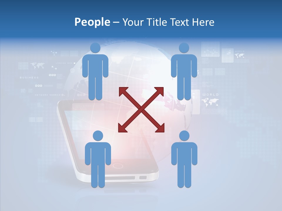 Laptop Smartphone Cloud PowerPoint Template