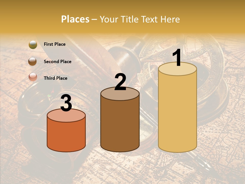 Map Treasure Business PowerPoint Template