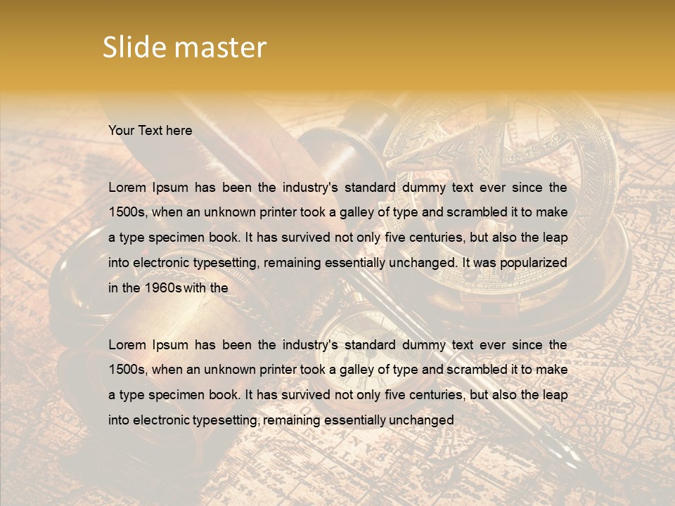 Map Treasure Business PowerPoint Template