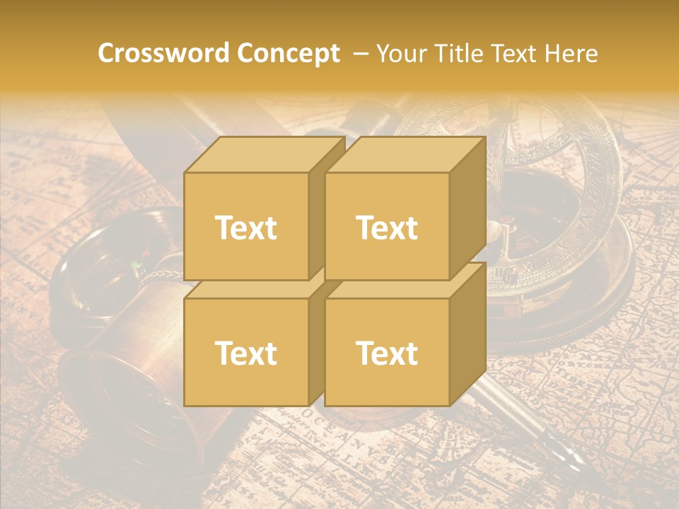 Map Treasure Business PowerPoint Template