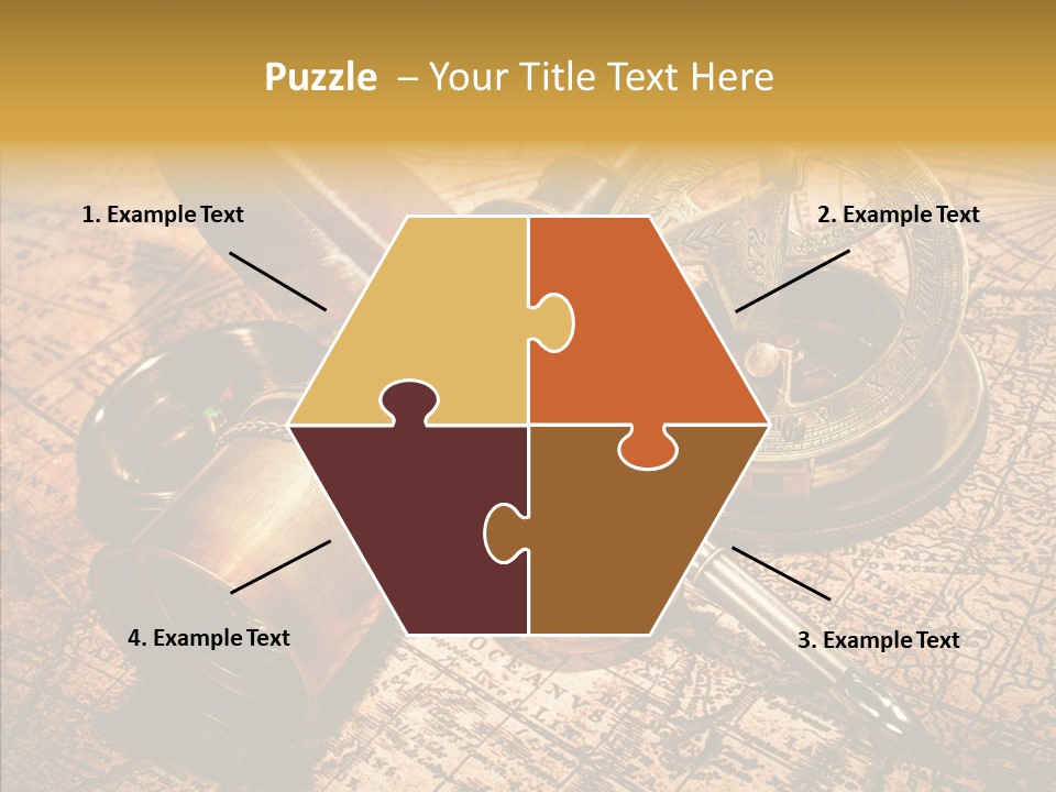 Map Treasure Business PowerPoint Template