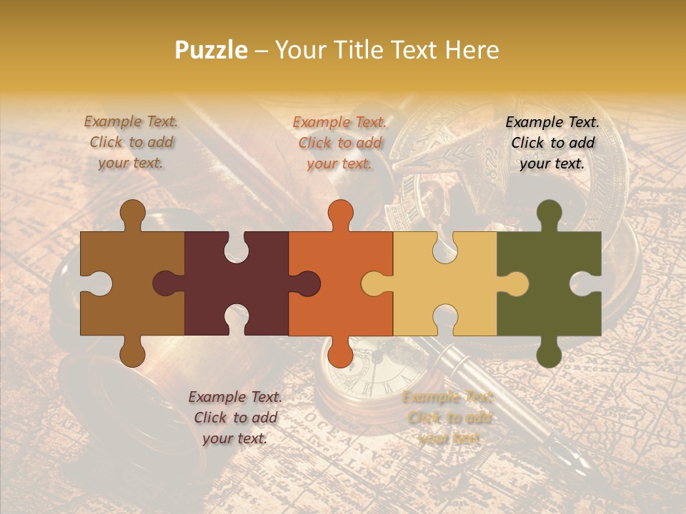 Map Treasure Business PowerPoint Template