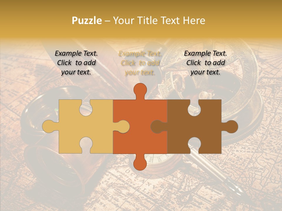 Map Treasure Business PowerPoint Template