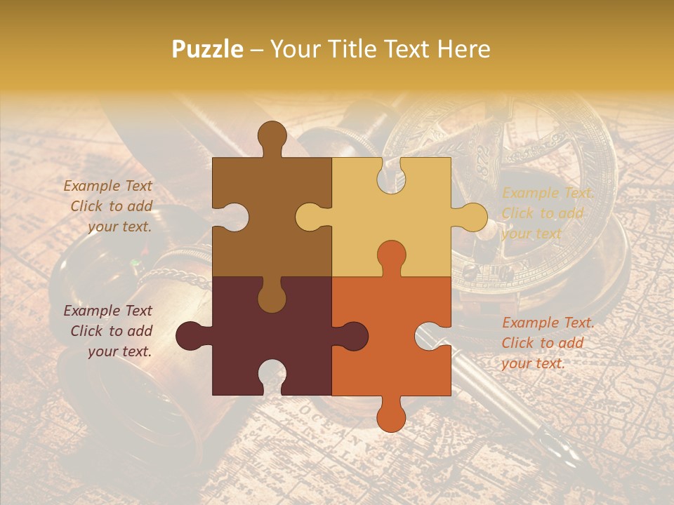 Map Treasure Business PowerPoint Template