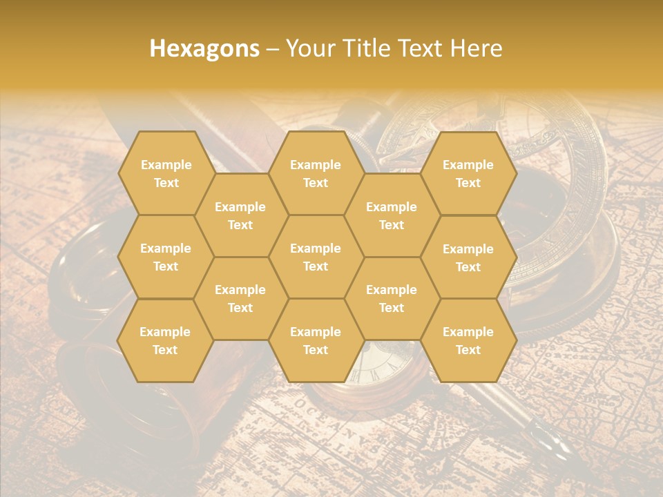 Map Treasure Business PowerPoint Template