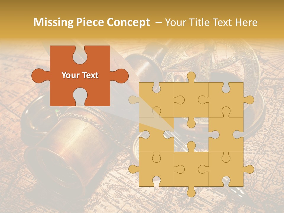 Map Treasure Business PowerPoint Template