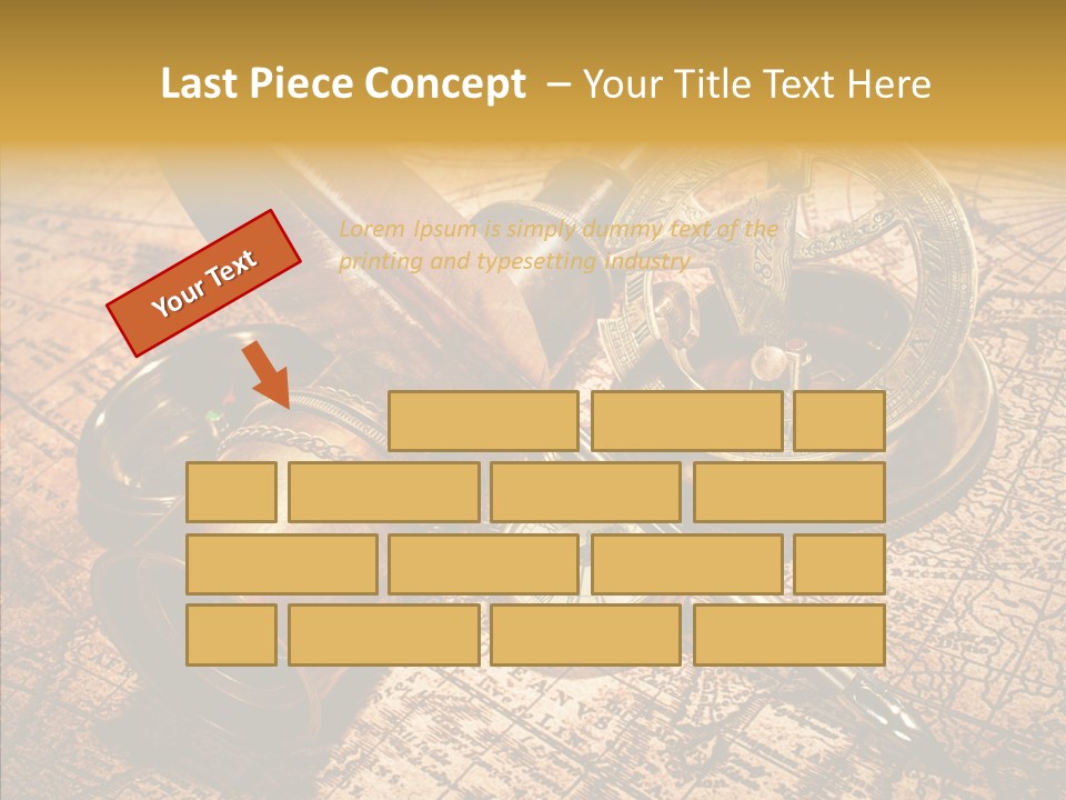 Map Treasure Business PowerPoint Template