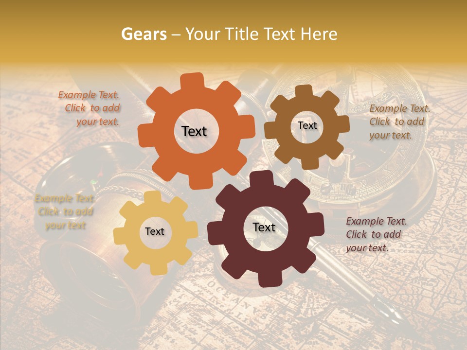 Map Treasure Business PowerPoint Template