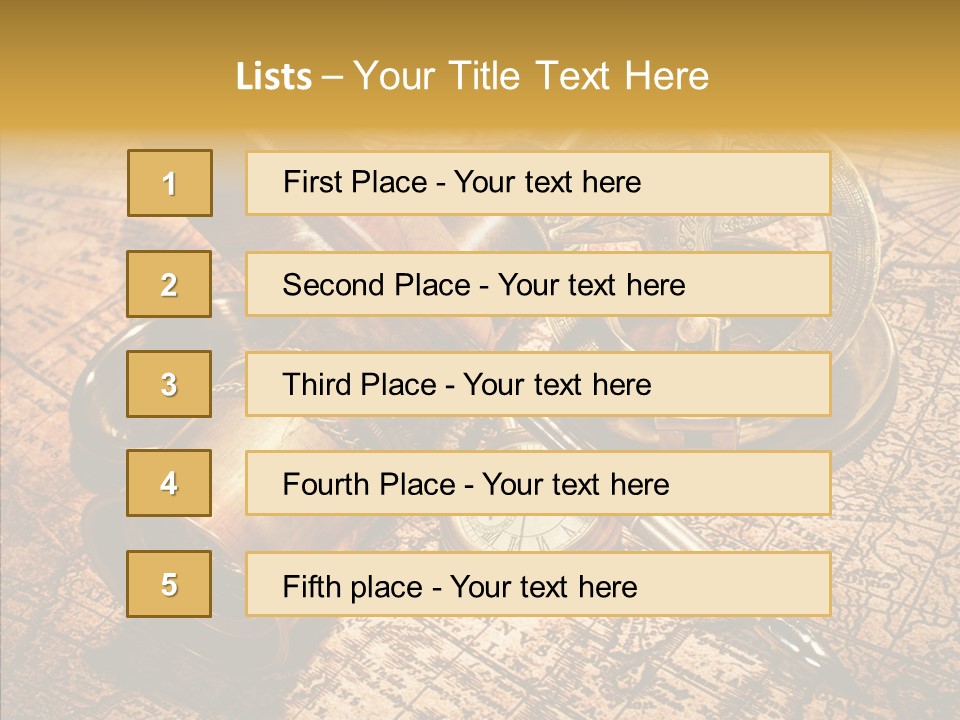 Map Treasure Business PowerPoint Template