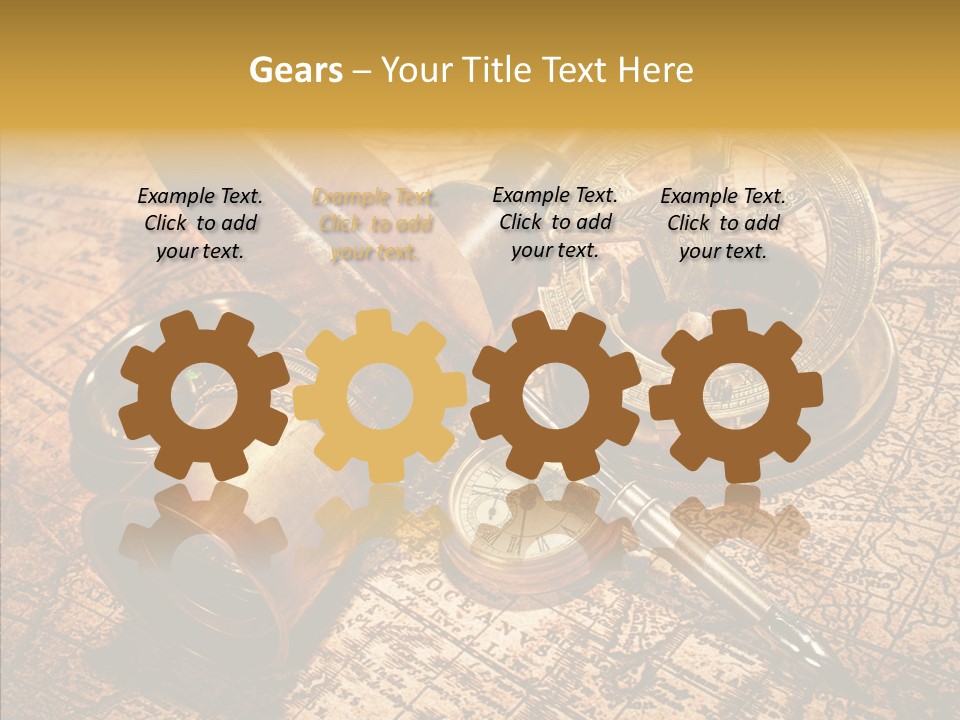 Map Treasure Business PowerPoint Template