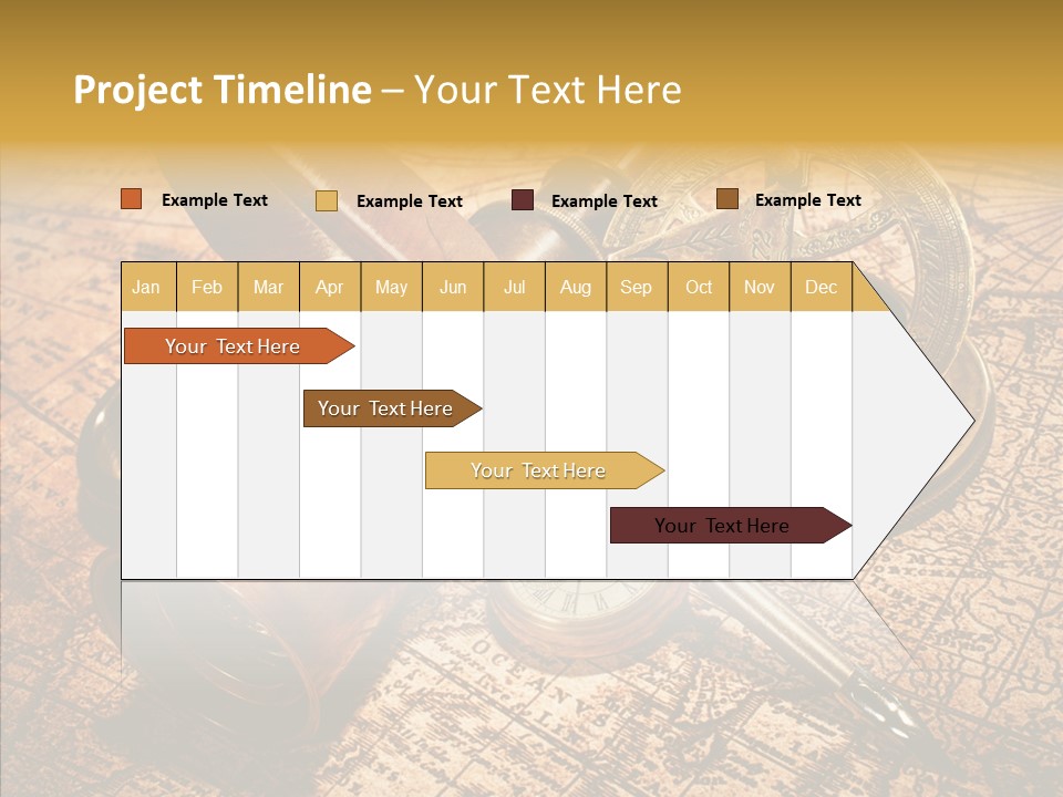 Map Treasure Business PowerPoint Template