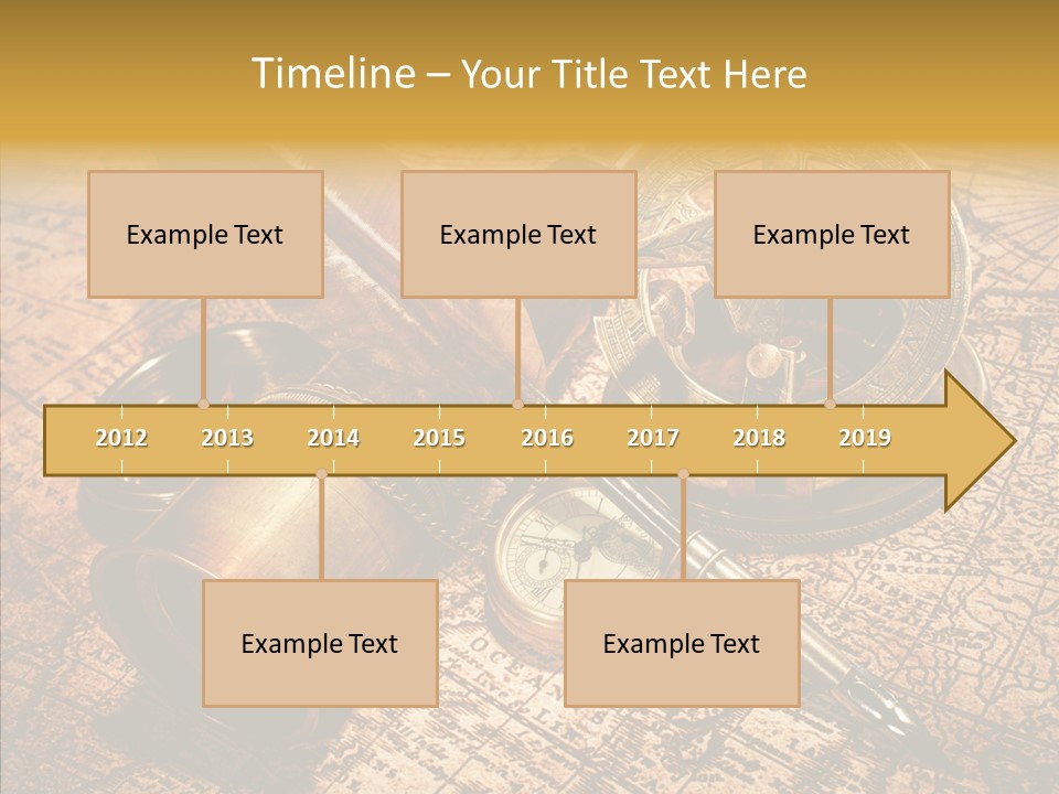 Map Treasure Business PowerPoint Template