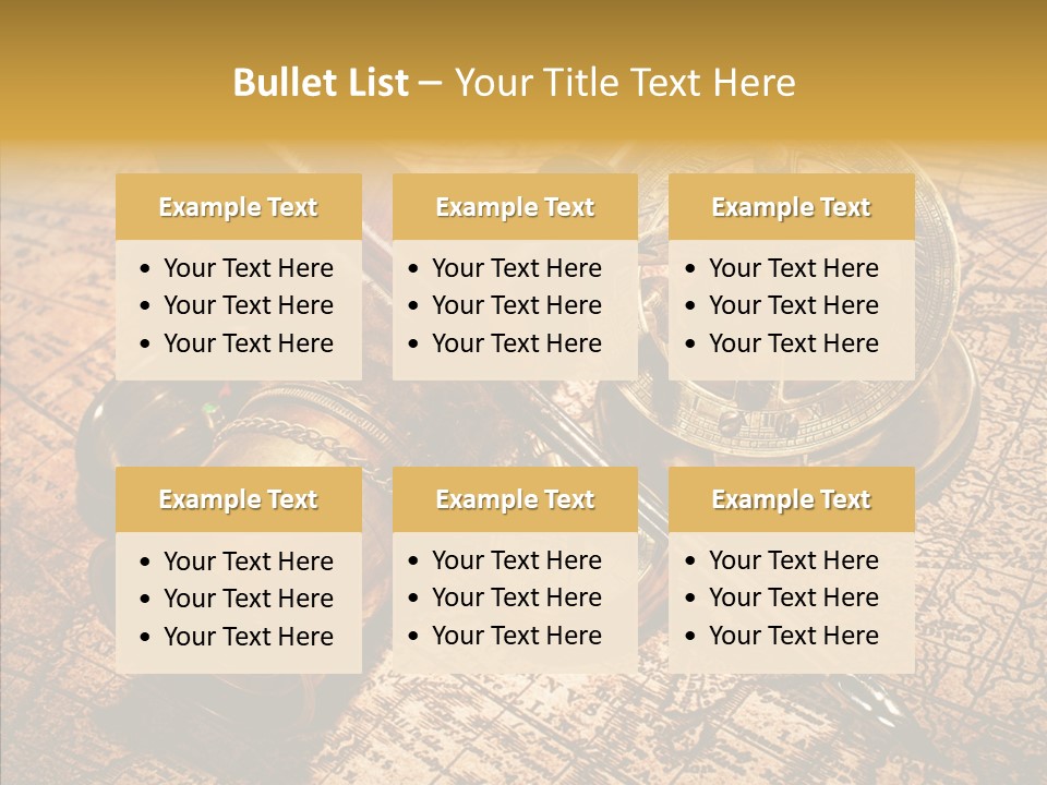 Map Treasure Business PowerPoint Template