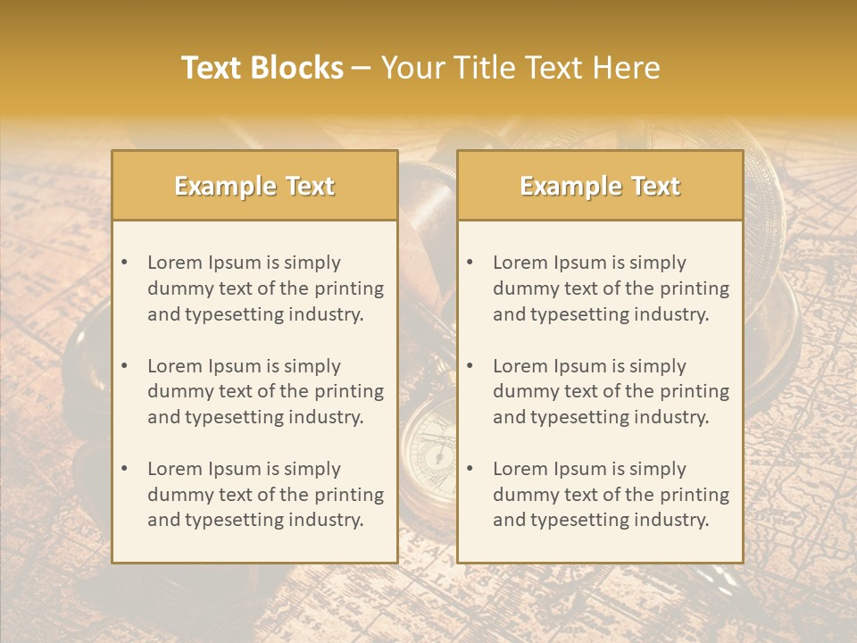 Map Treasure Business PowerPoint Template