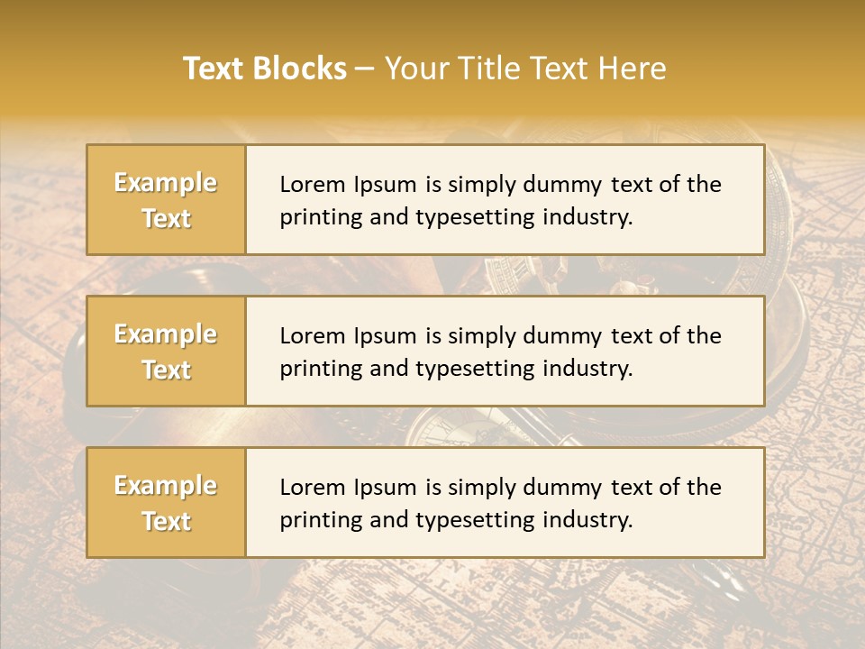 Map Treasure Business PowerPoint Template