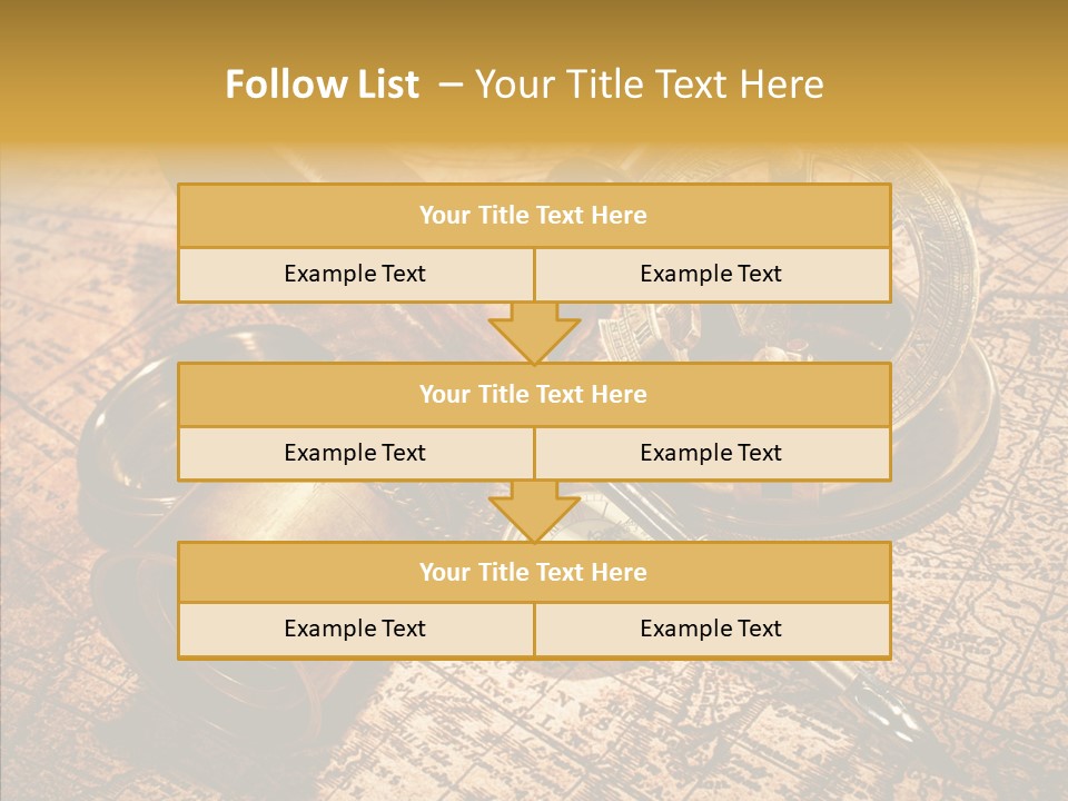 Map Treasure Business PowerPoint Template