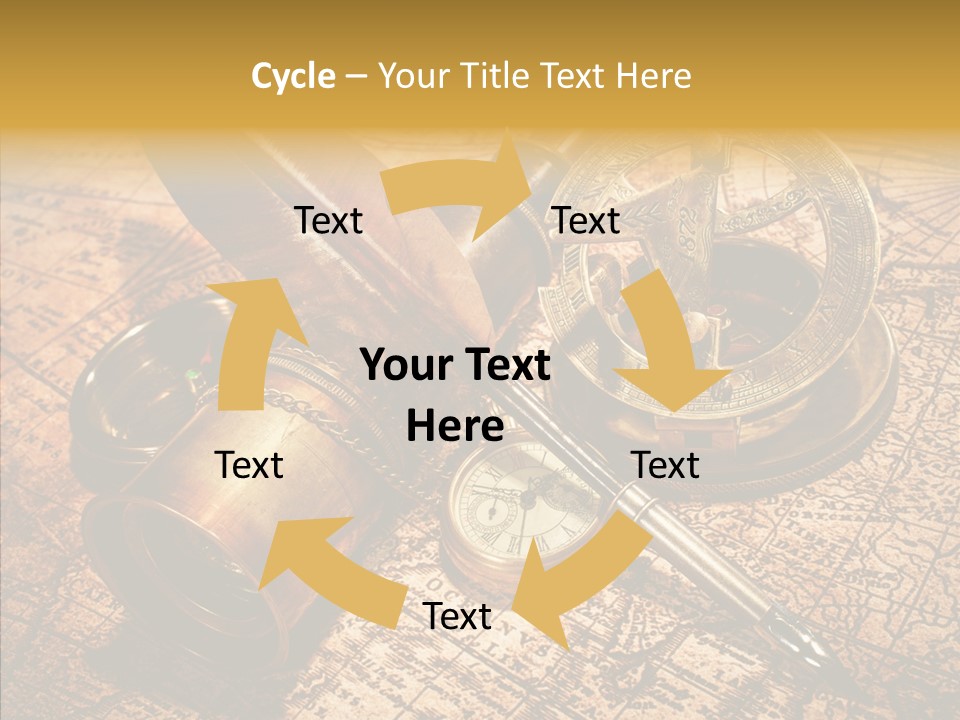 Map Treasure Business PowerPoint Template