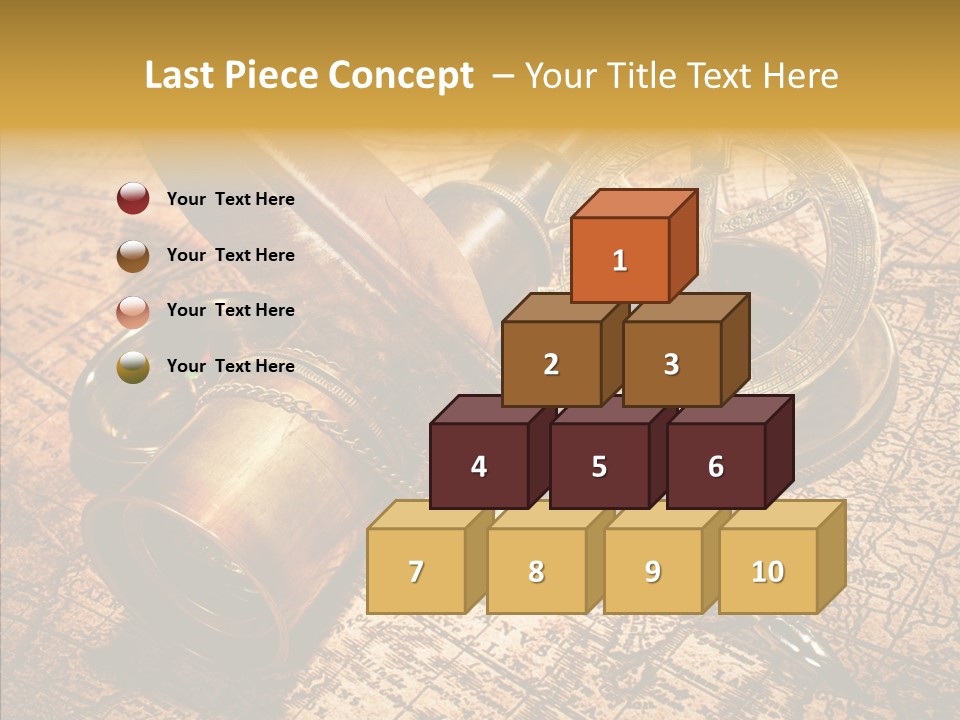 Map Treasure Business PowerPoint Template