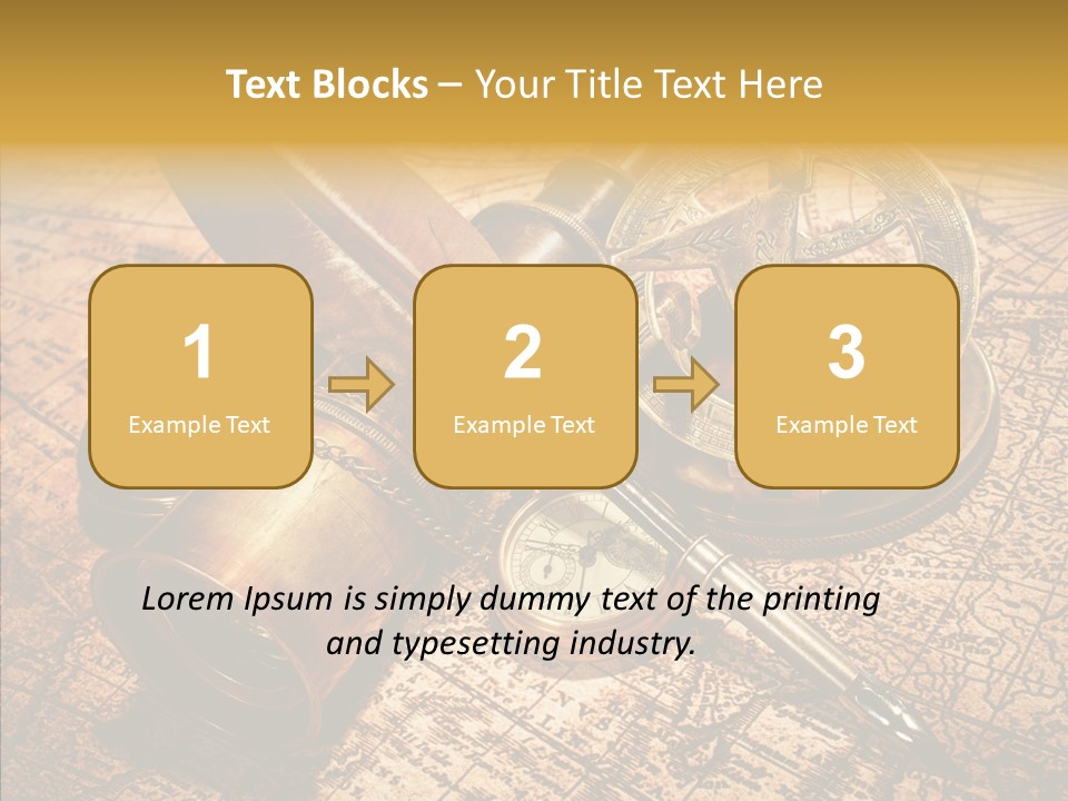Map Treasure Business PowerPoint Template