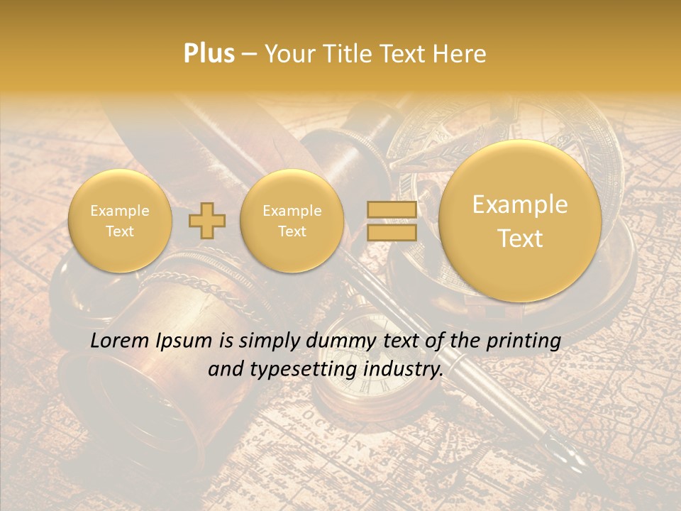 Map Treasure Business PowerPoint Template