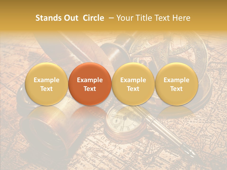 Map Treasure Business PowerPoint Template