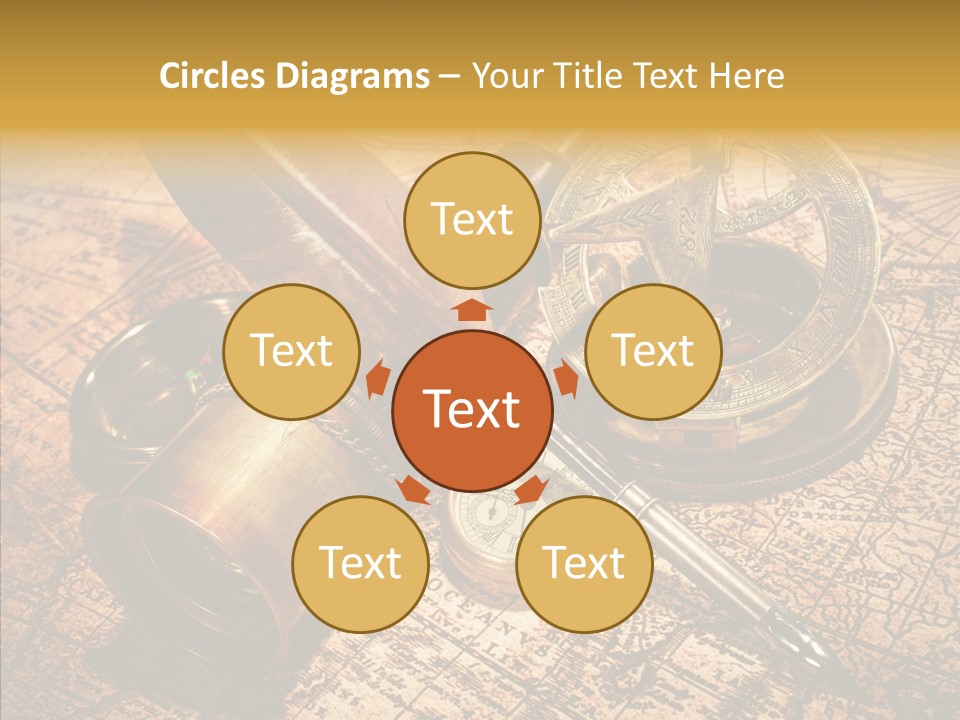 Map Treasure Business PowerPoint Template