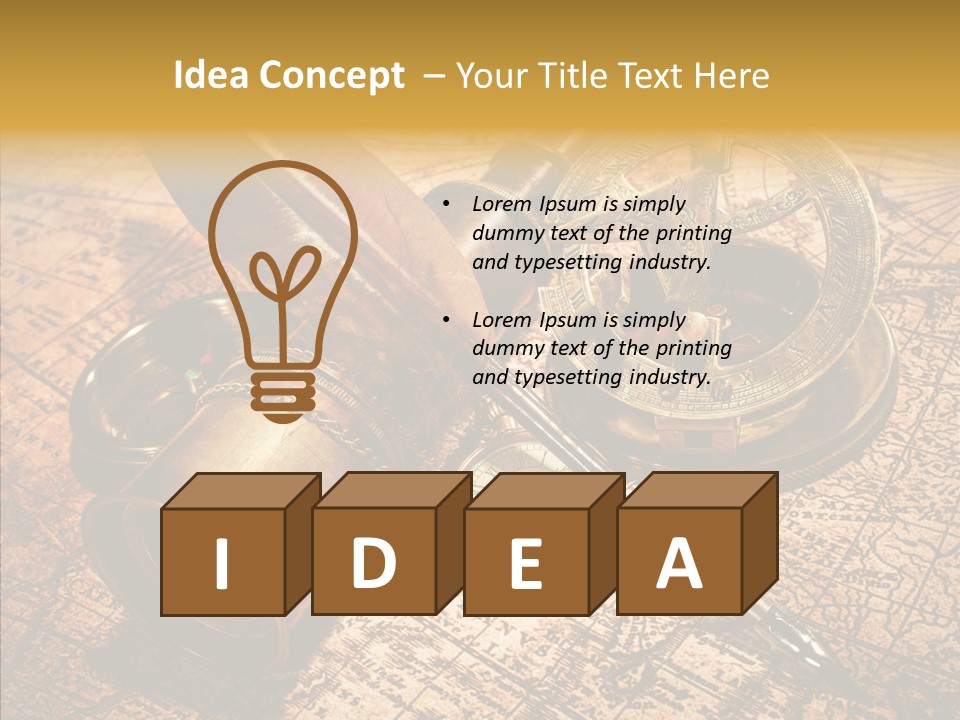 Map Treasure Business PowerPoint Template