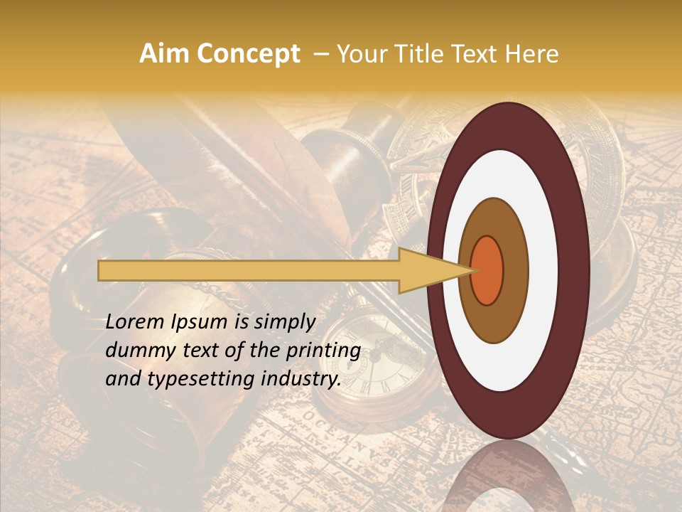 Map Treasure Business PowerPoint Template