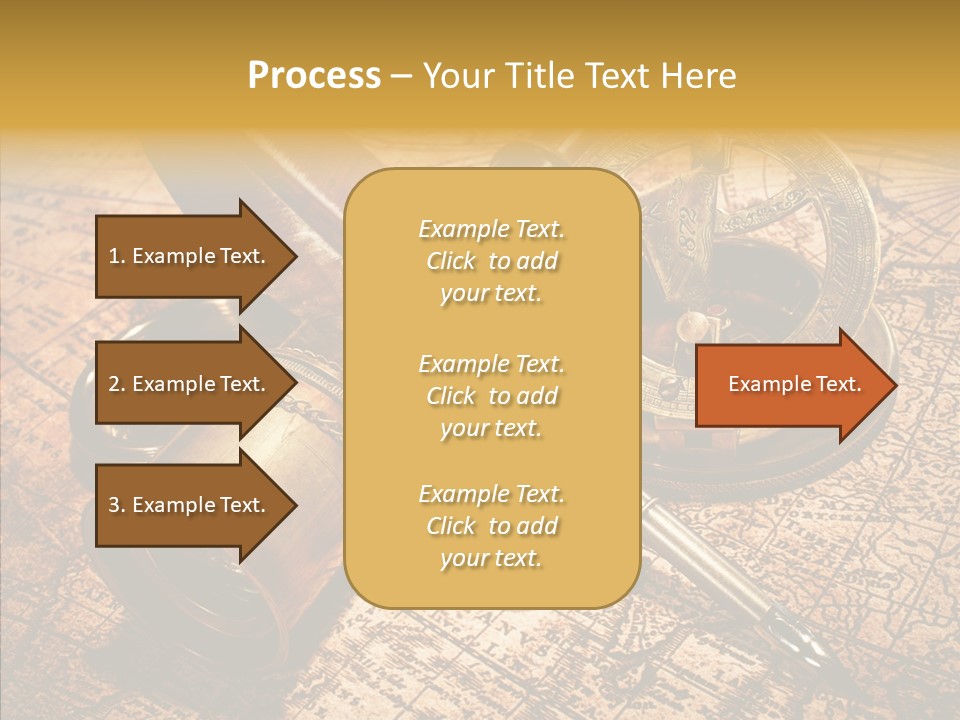 Map Treasure Business PowerPoint Template