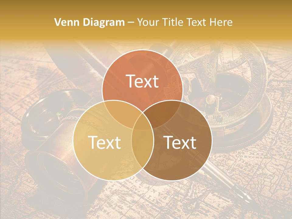 Map Treasure Business PowerPoint Template