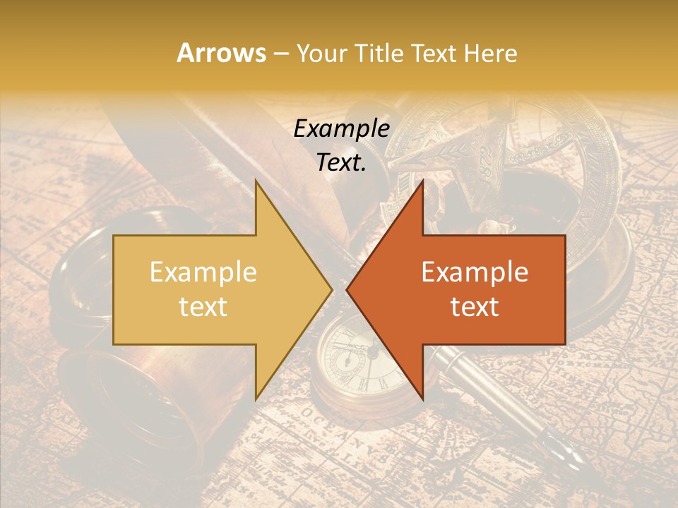 Map Treasure Business PowerPoint Template