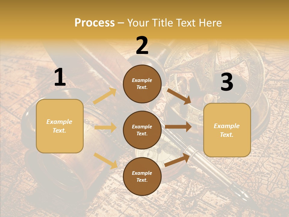 Map Treasure Business PowerPoint Template