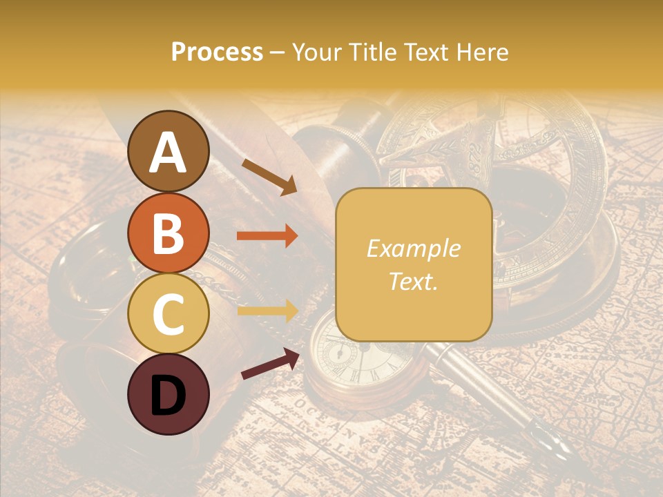 Map Treasure Business PowerPoint Template