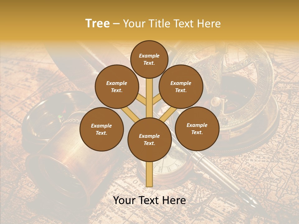 Map Treasure Business PowerPoint Template