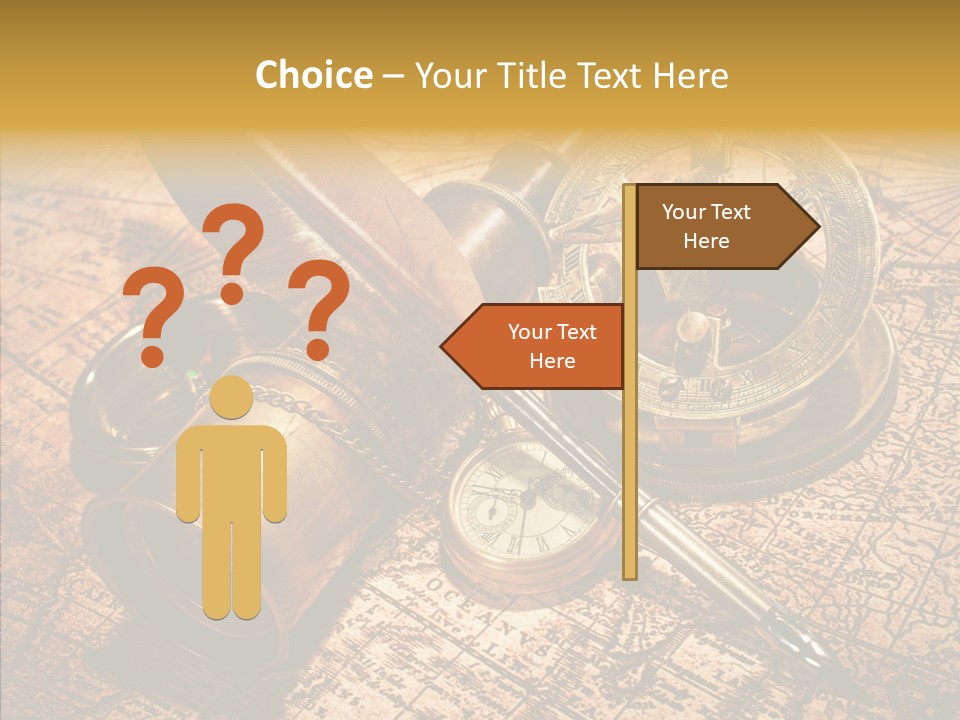 Map Treasure Business PowerPoint Template